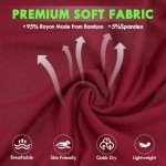 IGOLUMON Men's 6-Pack Soft Bamboo Boxer Briefs