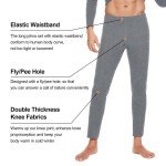 Men's Fleece Lined Thermal Long Johns - Light Gray