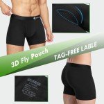 IGOLUMON Men's 6-Pack Soft Bamboo Boxer Briefs