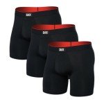 SAXX Men's Boxer Briefs 3-Pack - Black