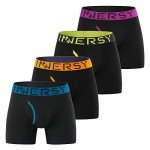 Iinnersy Men's Cotton Boxer Briefs 4-Pack