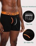 Iinnersy Men's Cotton Boxer Briefs 4-Pack