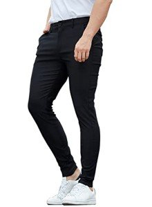 Men's Slim Fit Stretch Chinos - Black Pants