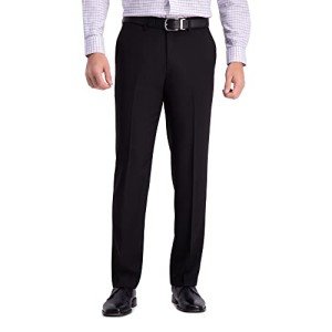 Haggar Men's Comfort Dress Pants - Black, Straight Fit
