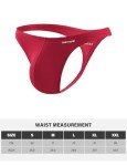 Casey Kevin Men's Bamboo Thong Underwear - Red X-Large