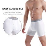 WIRarpa Men's Cotton Boxer Briefs, Open Fly, 4 Pack