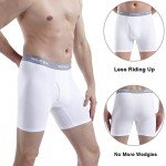 WIRarpa Men's Cotton Boxer Briefs, Open Fly, 4 Pack