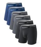 David Archy Men's Soft Bamboo Rayon Boxer Briefs 6-Pack