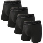 Men's Bamboo Boxer Briefs - Soft & Comfy (4 Pack)