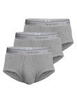 Men's Cotton Briefs 3-Pack in Grey Heather