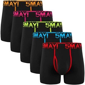 5Mayi Men's Cotton Boxer Briefs Pack