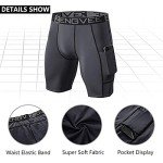 ZENGVEE Men's 3 Pack Compression Shorts with Pockets