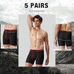 5Mayi Men's Cotton Boxer Briefs Pack