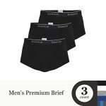 Men's Cotton Briefs 3-Pack in Grey Heather