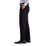 Haggar Men's Comfort Dress Pants - Black, Straight Fit