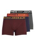 JACK & JONES Men's Burgundy Trunks 3-Pack