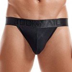 JOCKMAIL Men's Black Jockstrap Athletic Supporter, Large