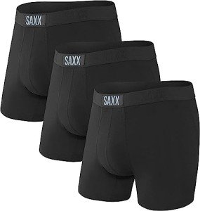 Saxx Vibe Soft Boxer Briefs Pack of 3, Black
