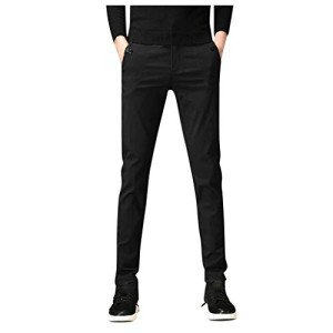 Men's Classic-Fit Stretch Dress Pants - Black