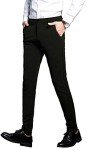 Men's Slim Fit Stretch Dress Pants - Black