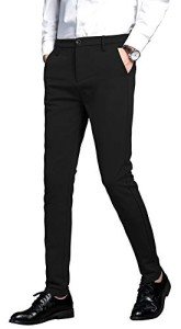 Men's Slim Fit Stretch Dress Pants - Black