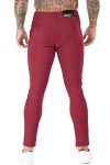 GINGTTO Men's Burgundy Skinny Fit Chino Pants