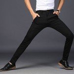 Men's Slim Fit Stretch Dress Pants - Black