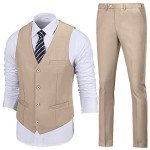 Men's Slim Fit Champagne Suit Set - Tuxedo