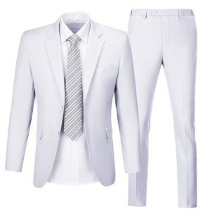 Men's Slim Fit 2-Piece Suit for Weddings