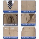 Men's Slim Fit Champagne Suit Set - Tuxedo