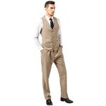 Men's Slim Fit Champagne Suit Set - Tuxedo