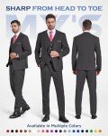 Men's 3 Piece Slim Fit Suit Set - Deep Grey