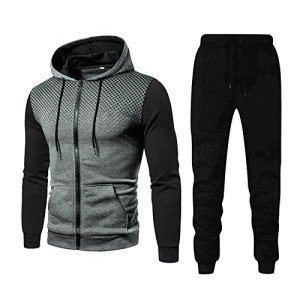 Men's Brown Two-Piece Tracksuit Set