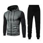 Men's Brown Two-Piece Tracksuit Set
