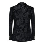 MAGE MALE Men's Floral Tuxedo 3 Piece Suit