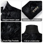 MAGE MALE Men's Floral Tuxedo 3 Piece Suit