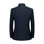 Men's Dark Blue Chinese Tunic Suit Set