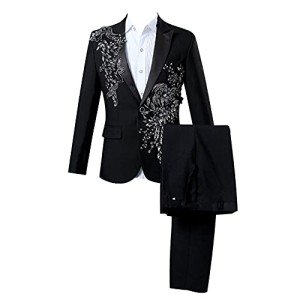 Luxury Men's Embroidered Tuxedo Suit Set