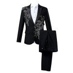 Luxury Men's Embroidered Tuxedo Suit Set
