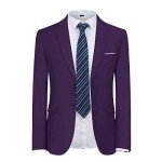 Purple Slim Fit 2-Piece Men's Suit Set