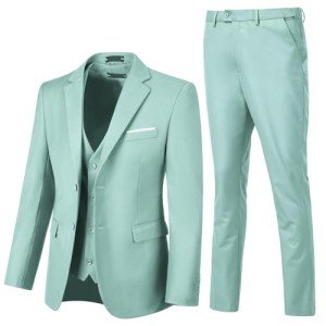 Mint Green Slim Fit 3 Piece Men's Tuxedo