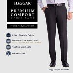 Haggar Men's Comfort Dress Pants - Black, Straight Fit