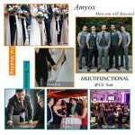 Men's Slim Fit 3-Piece Suit Set - Light Champagne