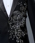 Luxury Men's Embroidered Tuxedo Suit Set