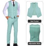 Mint Green Slim Fit 3-Piece Men’s Tuxedo Set