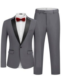 COOFANDY Men's Slim Fit 2-Piece Tuxedo Suit