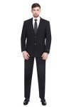 P&L Men's Classic Black Suit Set, 42 Tall