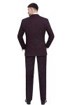 Men's Burgundy 2-Piece Classic Fit Suit Set