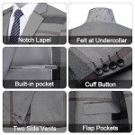 Grey Plaid 3-Piece Men’s Suit Set