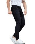Men's Slim Fit Stretch Chinos - Black Pants
